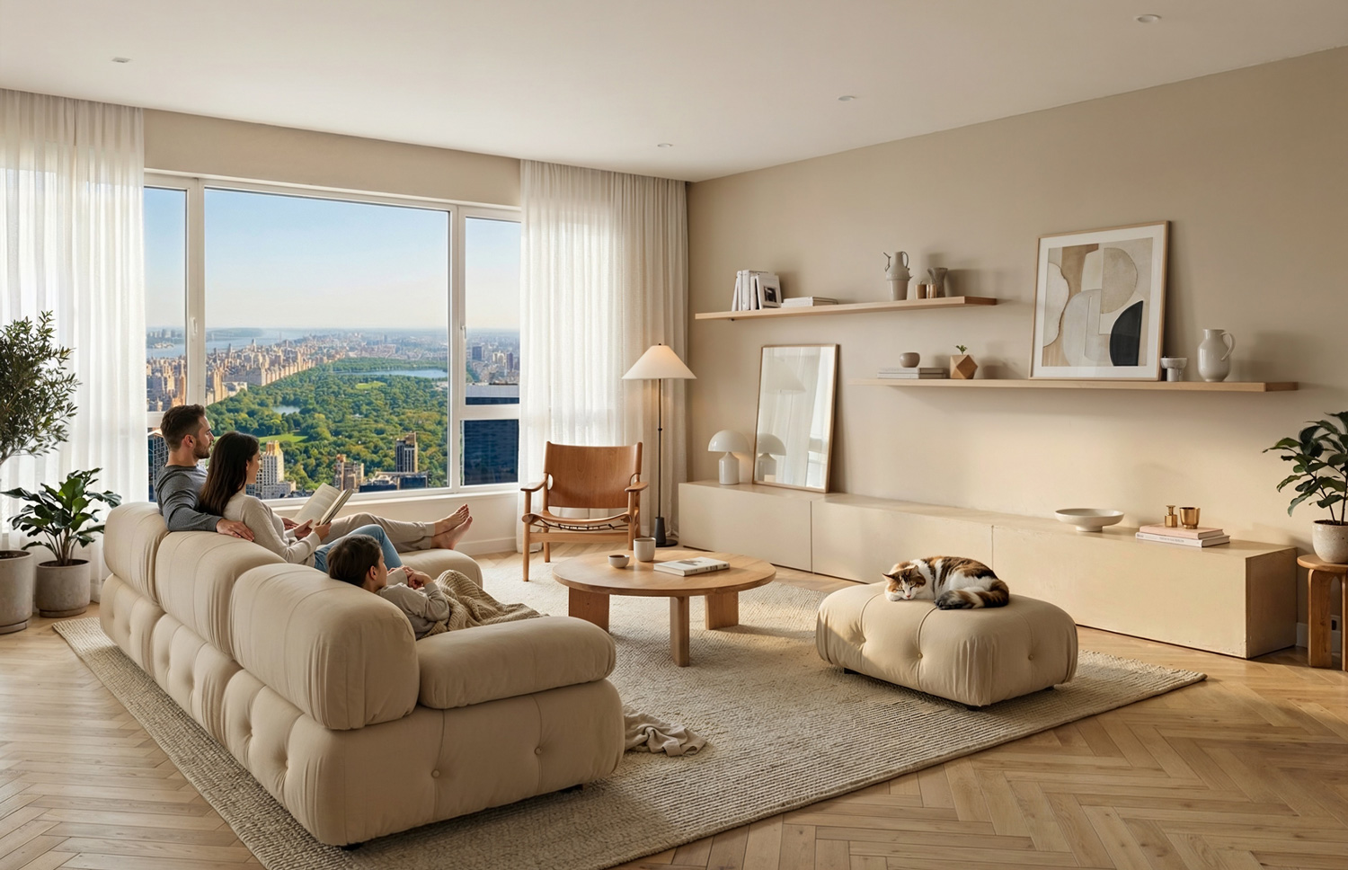 Interior design presentation visual generated by AI