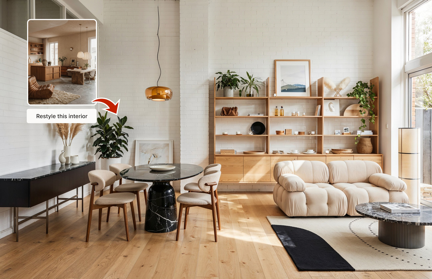 Interior design visual created for Instagram content